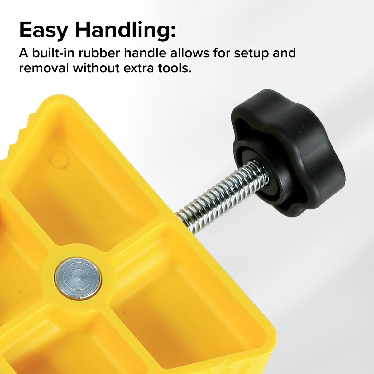 CAMCO 44652 Camco Small RV Wheel Stop - Features a Lightweight Heavy-Duty Design with a Rubber Handle, Prevents Shifting of Trailer Tandem Tires While Parked or Re-Hitching, and Fits 26” to 30” Tires (44652)