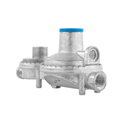 CAMCO 59313 Camco Vertical Two Stage Propane Regulator - Compatible with 20 lb or 30 lb Propane Tanks with ACME Threads - 1/4-inch Female NPT inlet and 3/8-inch Female NPT outlet (59313)