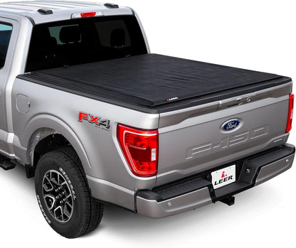 LEER 610169 LEER SR250 Soft Rolling Truck Bed Tonneau Cover, Fits Ford F-150, Years 2015-2025, 6'6" Truck Bed, Black