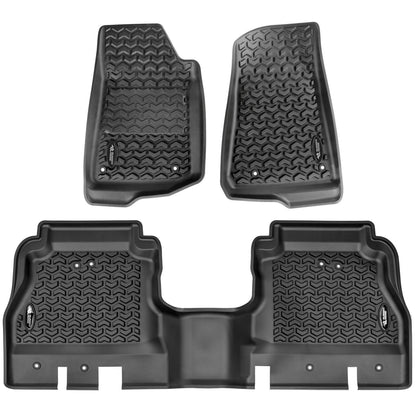 RUGGED RIDGE 12987.44 Rugged Ridge Floor Liner Set for Jeep Gladiator JT |Black | 12987.44 | Fits 2020-2024 Jeep Gladiator JT