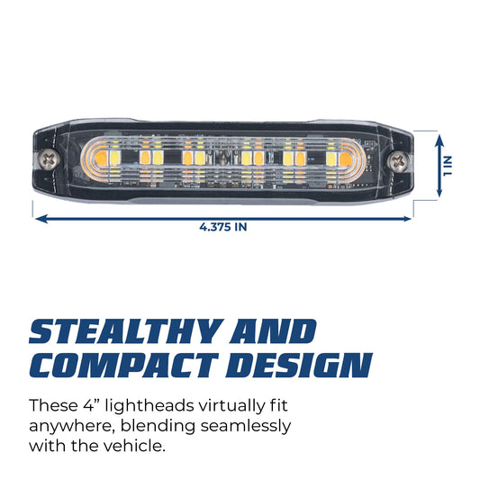 PUTCO 950204 Putco Stinger Lighthead Strobe kit with Amber and White LEDs - 1 Pack