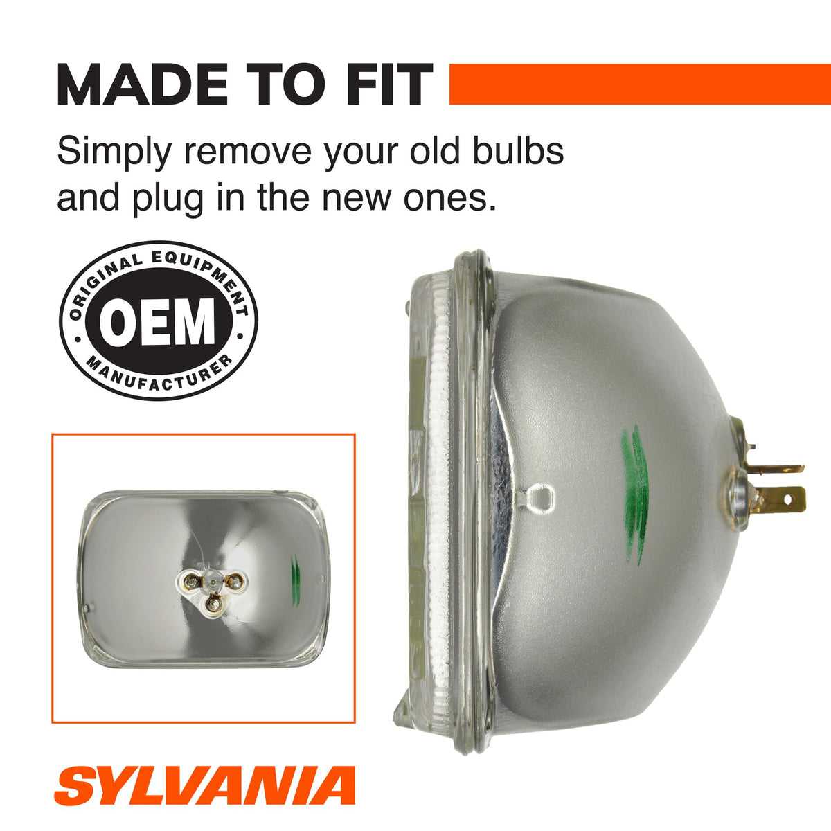 SYLVANIA H6054XV.BX SYLVANIA - H6054 XtraVision Sealed Beam Headlight - Halogen Headlight Replacement 142x200 - Delivers More Down Road Visibility (Contains 1 Bulb)