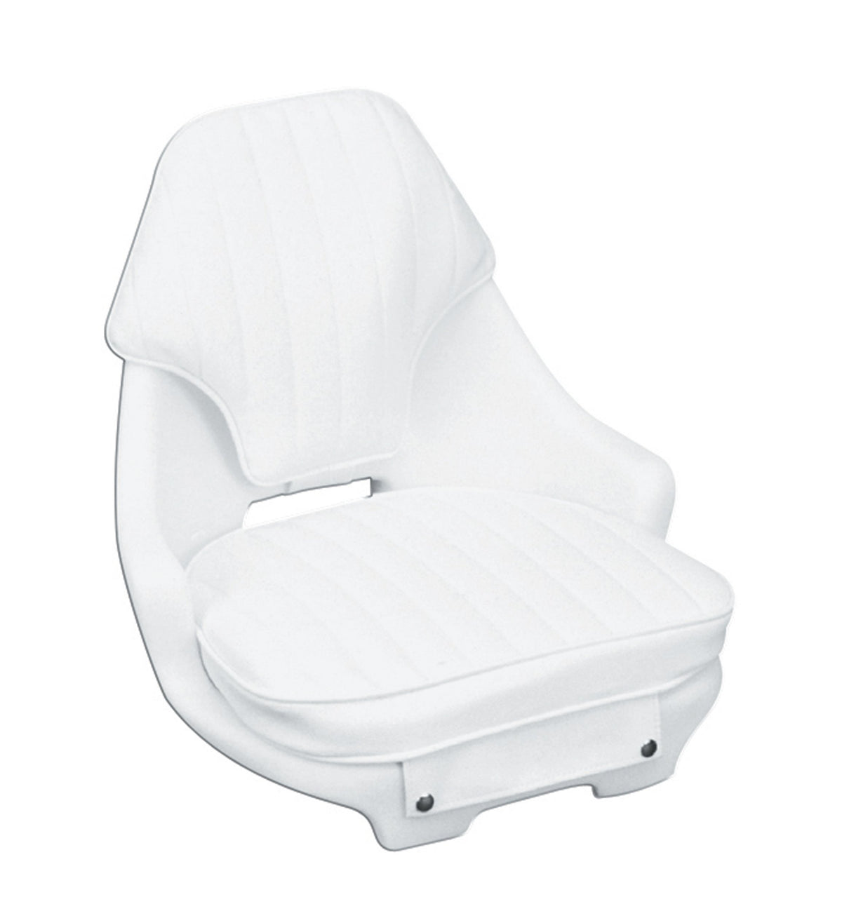 MOELLER ST2050-HD Moeller Heavy Duty Narrow Boat Helm Seat, Cushion, and Mounting Plate Set (24.5" x 19.5" x 17", White)
