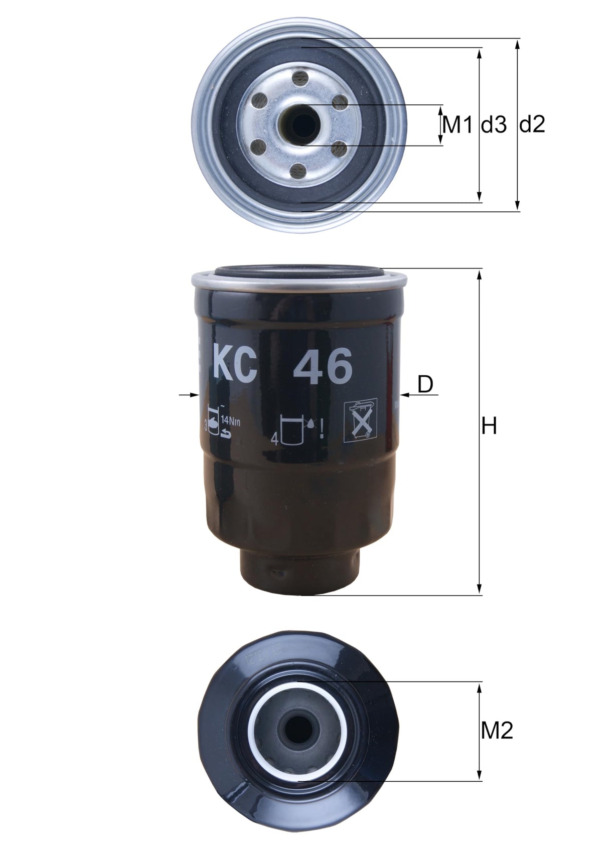 MAHLE KC46 MAHLE KC 46 Fuel Filter