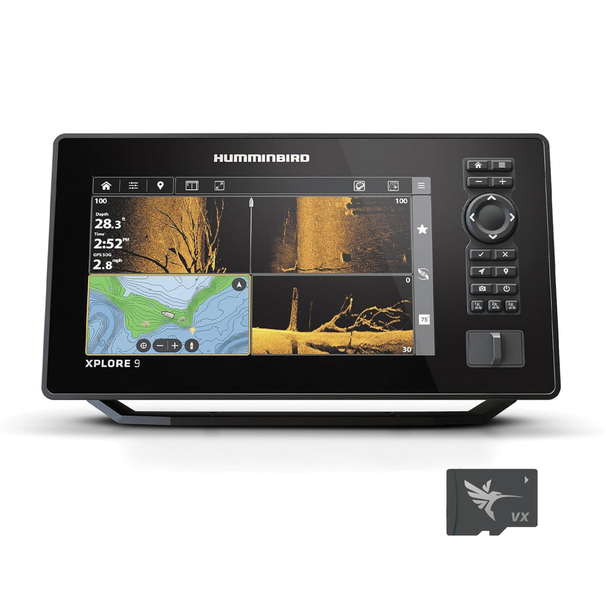 HUMMINBIRD 412000-1CHO Humminbird XPLORE 9 GPS Fish Finder, MEGA Side Imaging+ & HD Touchscreen (Control Head Only)