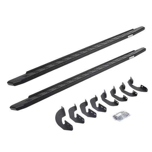 GO RHINO 69641687T Go Rhino RB30 Running Boards & Brackets | Galvanized Steel, Protective Bedliner Coating | 69641687T | Fits 2007-2021 Toyota Tundra Crew Max Pickup