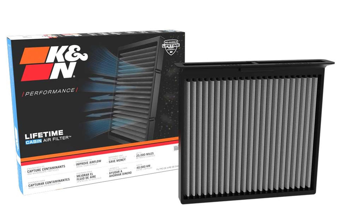 K&N VF2084 LIFETIME Cabin Air Filter: Washable, Clean Air
