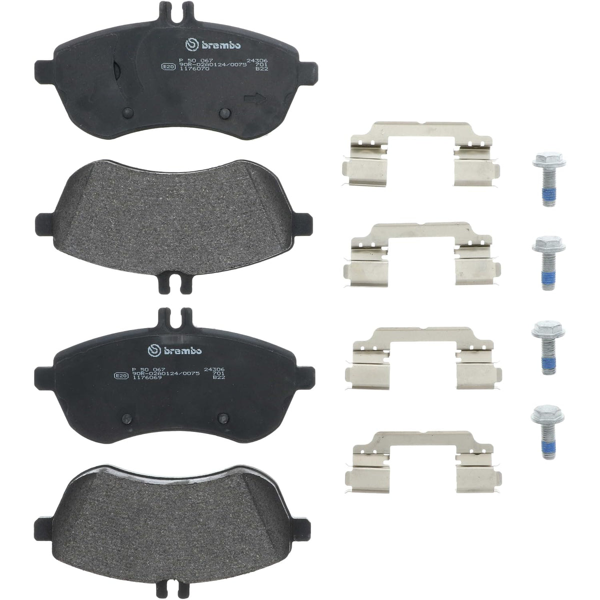 BREMBO P50067 Brembo P50067 Low-Met Front Disc Brake Pad Set MERCEDES-BENZ/MERCEDES-BENZ (BBDC) OE# 0074205520