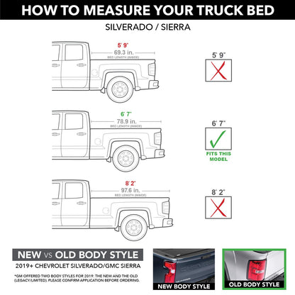 ROLL N LOCK 221M-XT RealTruck Roll-N-Lock M-Series XT Retractable Truck Bed Tonneau Cover – 221M-XT – Fits 2014 - 2018, 2019 Ltd/Lgcy Chevy/GMC Silverado/Sierra 6' 7" Bed (78.9")
