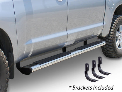 GO RHINO 686404787PS Go Rhino 6" OE Xtreme Sidesteps & Brackets – Stainless Steel, Polished – 686404787PS – Fits 2019 - 2025 Chevrolet Silverado & GMC Sierra Crew Cab (See description)