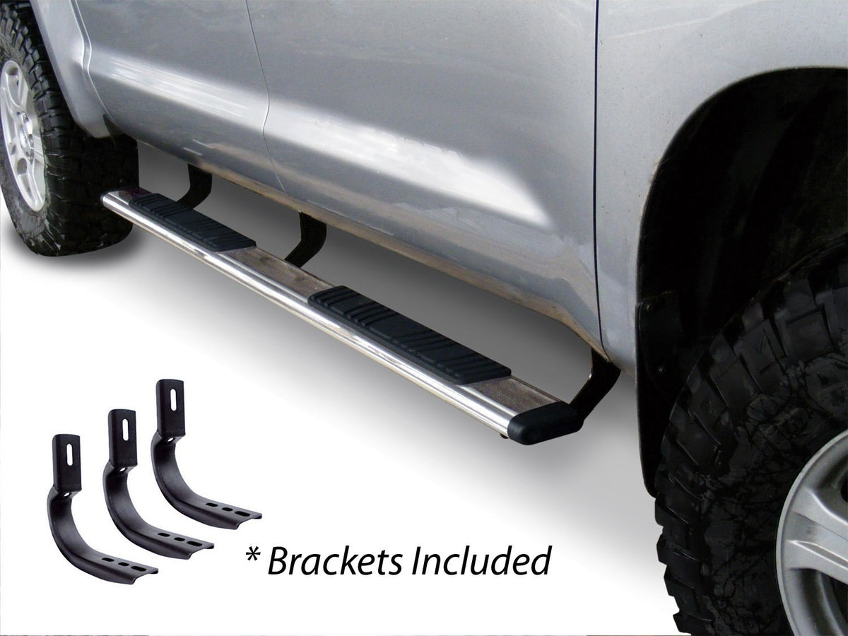 GO RHINO 685442987PS Go Rhino 5" OE Xtreme Low Profile Sidesteps & Brackets | Stainless Steel, Polished | 685442987PS | Fits 2005-2023 Toyota Tacoma Double Cab Pickup