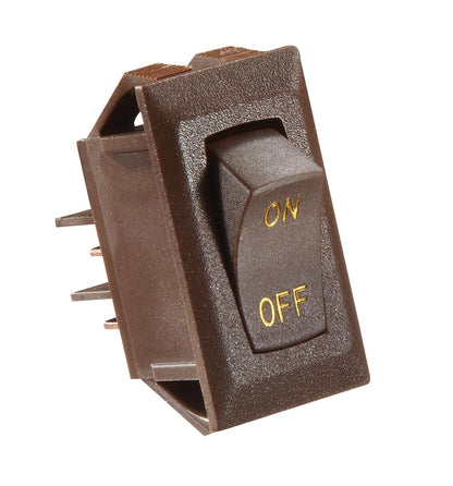 RV DESIGNER S273 RV Designer S273-10 Amp On/Off - SPST, Brown DC Rocker Switch