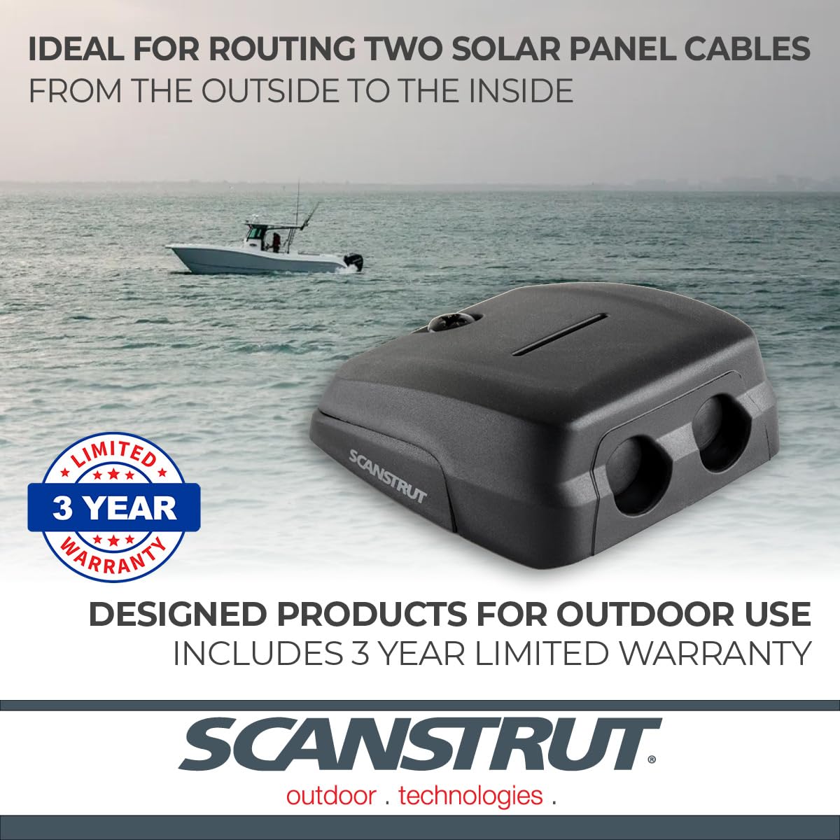 SCANSTRUT DS-HD10-BLK Scanstrut DS-HD10-BLK Double Horizontal Cable Seal - Black