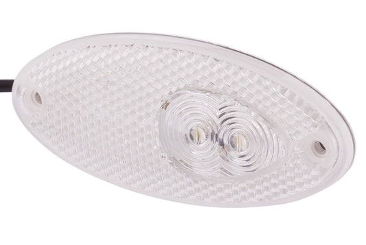 HELLA 964295121 HELLA 964295121 4295 Series Clear LED Side Marker Lamp with Reflex Reflector
