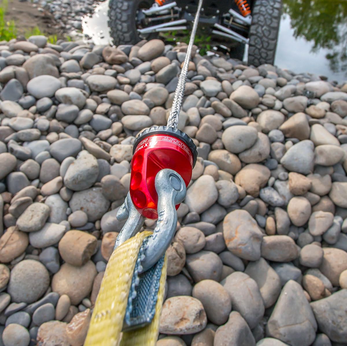 FACTOR 55 00015-03 Factor55 00015-03 Prolink Original shackle mount replaces winch hook with stronger shackle D ring mount Max load rt.16,000 lb compatible with steel or synthetic ropes for off road adventures - Yellow