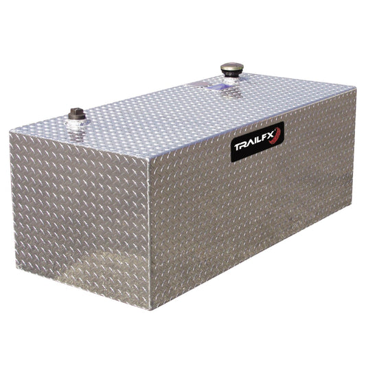 TRAILFX 210201 TrailFX 100 Gallon Rectangular Liquid Transfer Tank Aluminum Alloy Lockable Cap For Diesel and Non-Potable Water TrailFX 210201