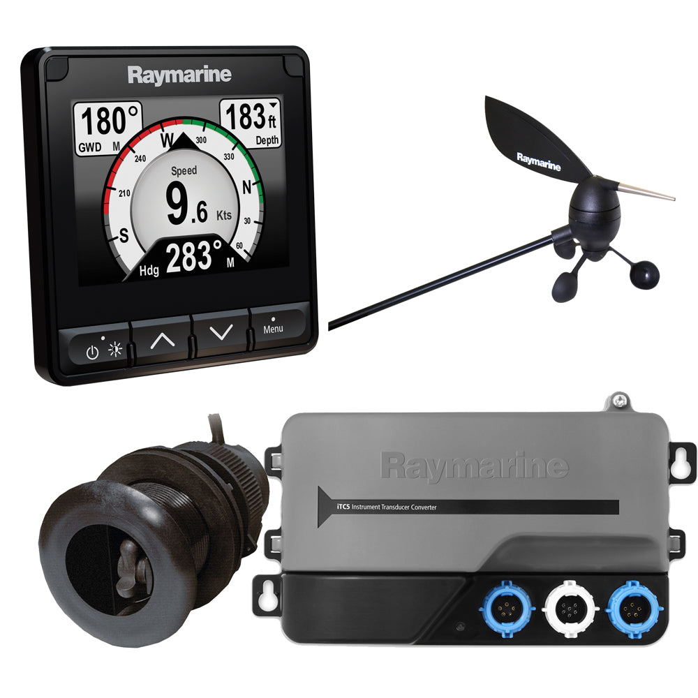 Raymarine T70216 Raymarine i70s System Pack w/Color Instrument &amp; Wind, DST Transducers, iTC-5, and STng Backbone