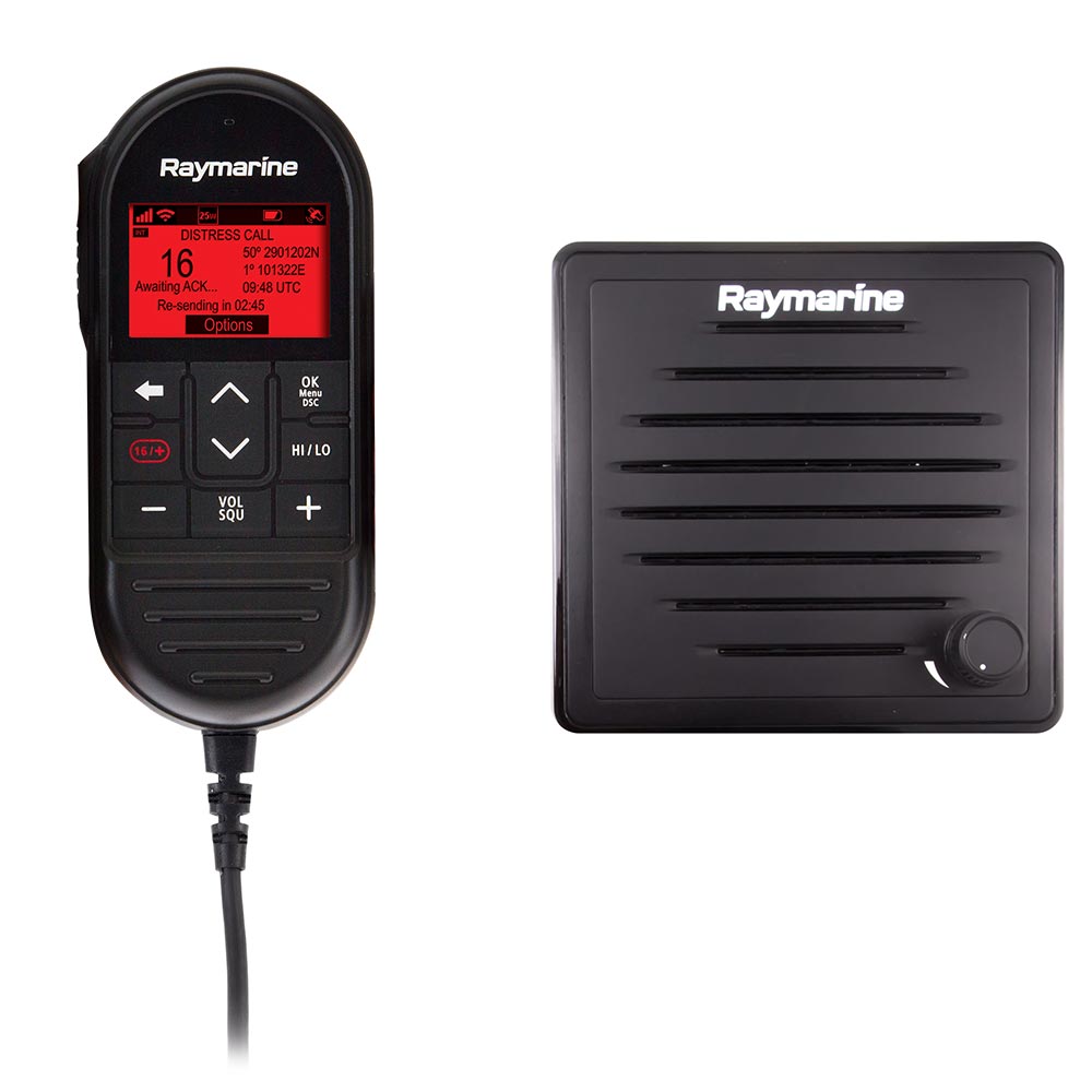 Raymarine T70432 Raymarine Ray90 Wired Second Station Kit w/Passive Speaker, RayMic Wired Handset &amp; RayMic Extension Cable - 10M