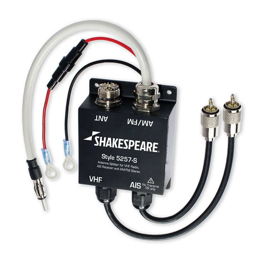 Shakespeare 5257-S Shakespeare 5257-S Antenna Splitter f/VHF Radio, AIS Receiver &amp; AM/FM Stereo