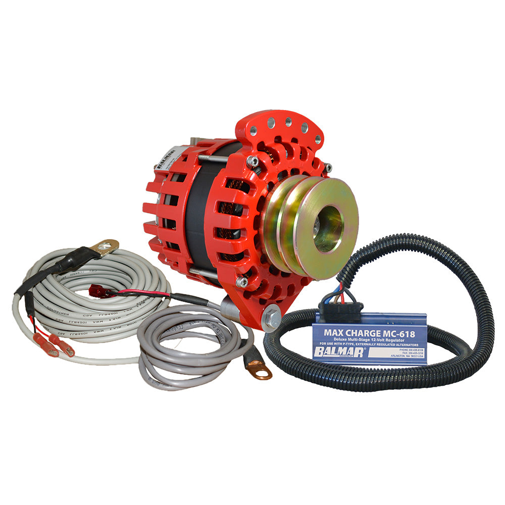Balmar XT-SF-170-DV-KIT Balmar Alternator 1-2" Single Foot Dual V Pulley Regulator &amp; Temp Sensor - 170A Kit - 12V