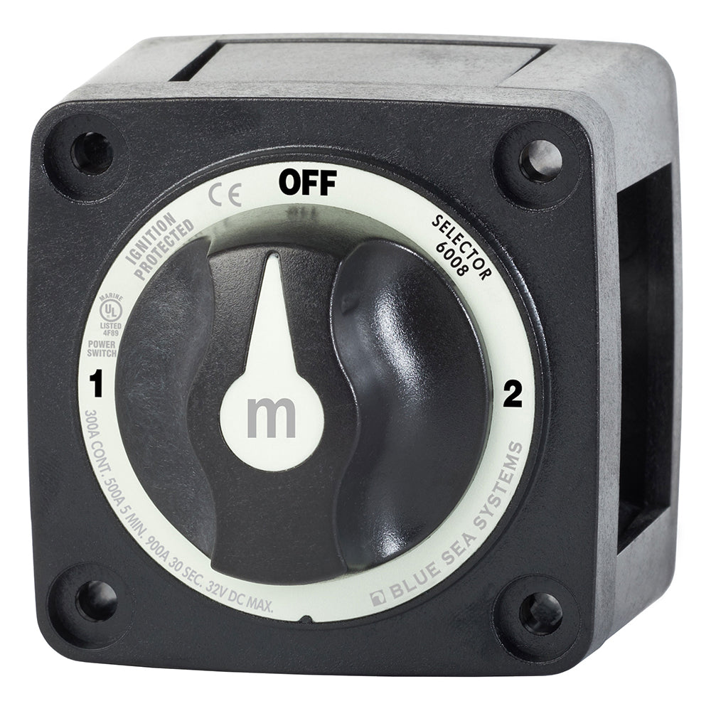 Blue Sea Systems 6008200 Blue Sea 6008200 m-Series Selector 3 Position Battery Switch - Black