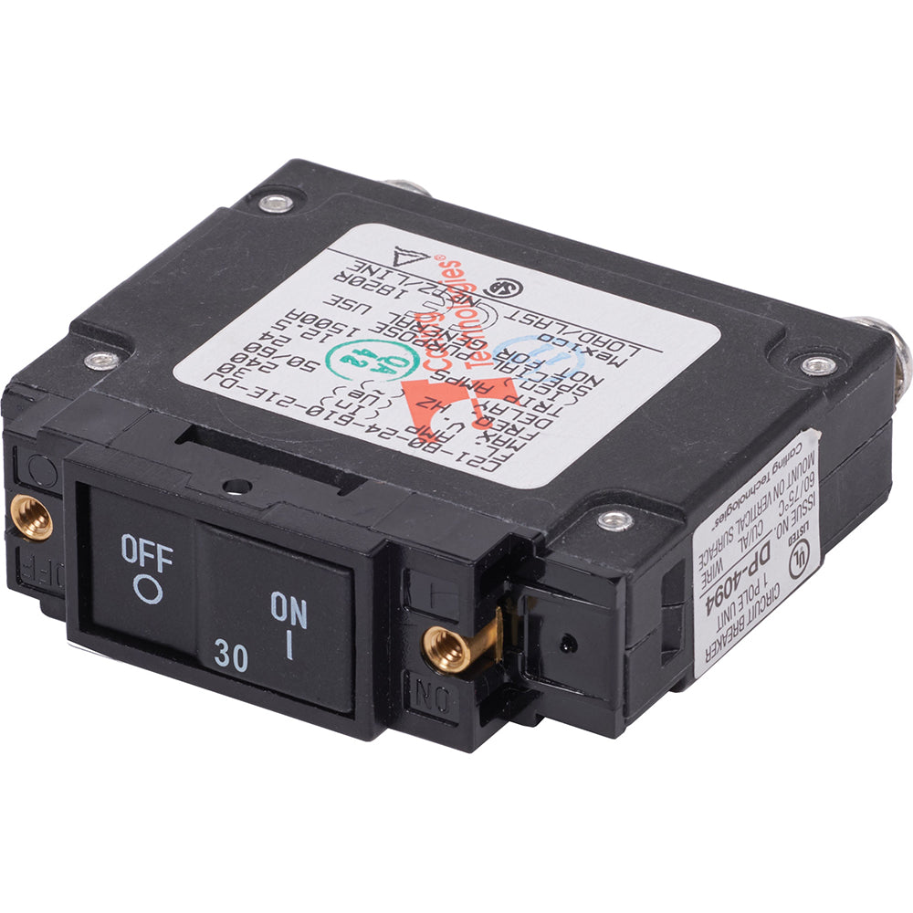 Blue Sea Systems 7458 Blue Sea 7458 UL-489 Circuit Breaker - 30A Flat Rocker