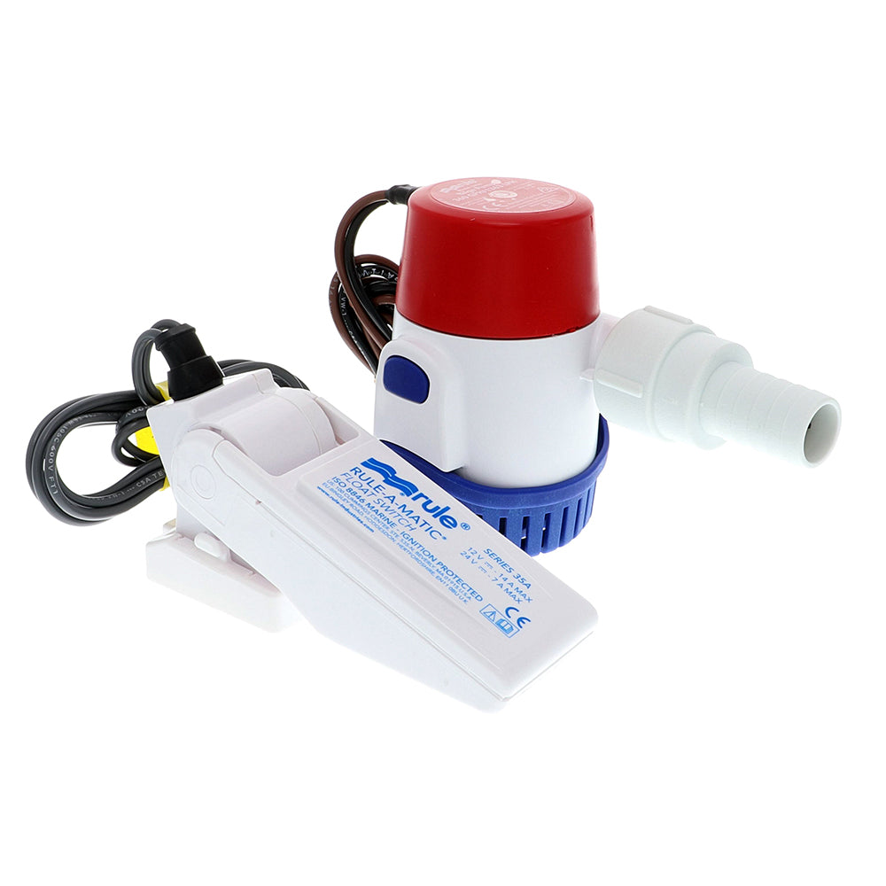 Rule 24DA-35A Rule 360 GPH Standard Bilge Pump Kit w/Float Switch - 12V