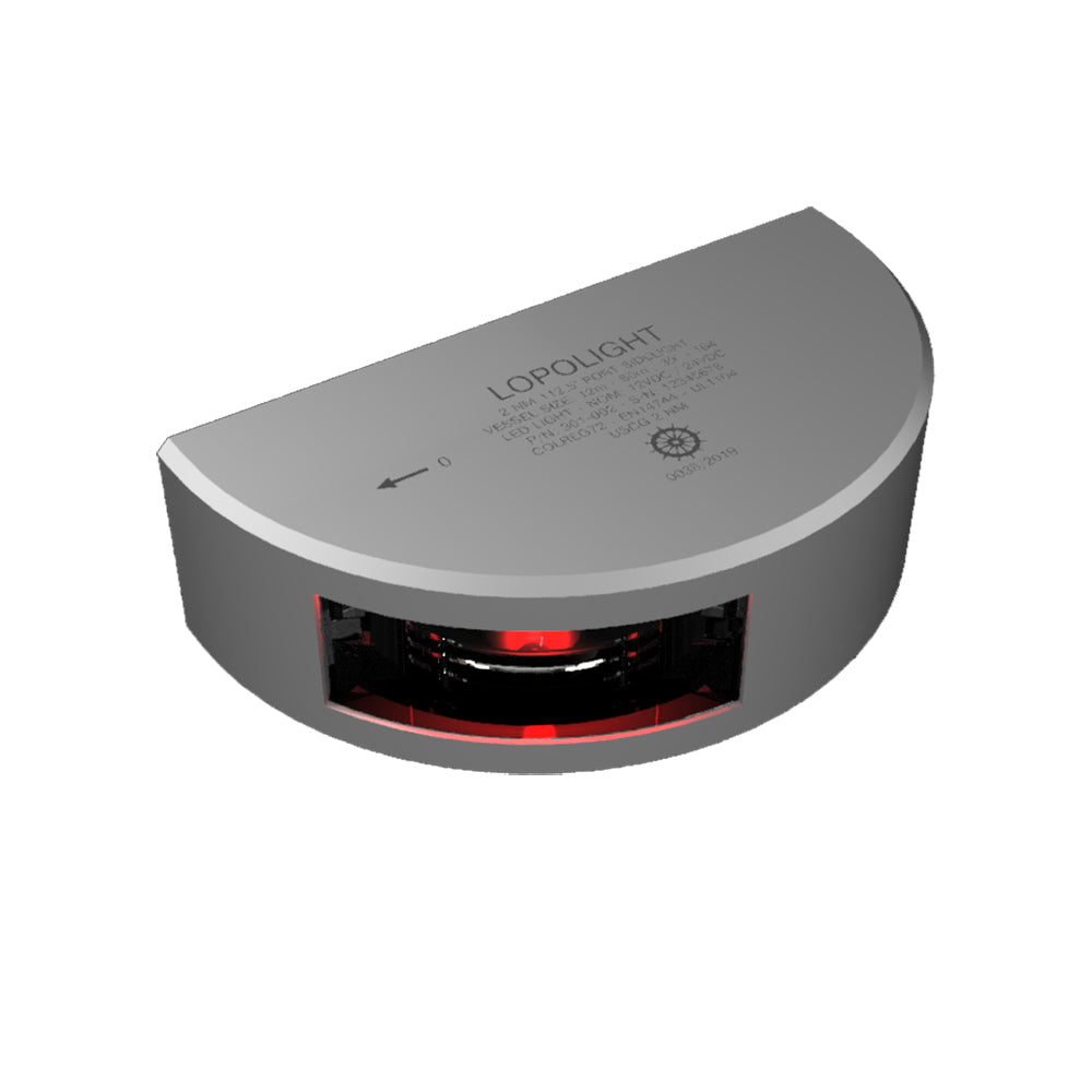 Lopolight 301-002 Lopolight Series 301-002 - Port Sidelight - 2NM - Vertical Mount - Red - Silver Housing