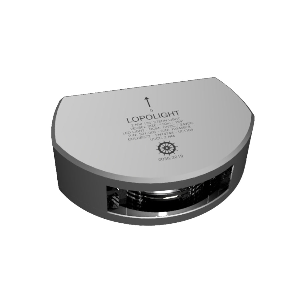 Lopolight 301-006 Lopolight Series 301-006 - Stern Light - 2NM - Vertical Mount - White - Silver Housing
