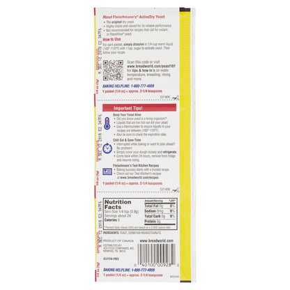Fleischmann's Fleischmann's Instant Dry Yeast, 16 oz Vacuum Pack