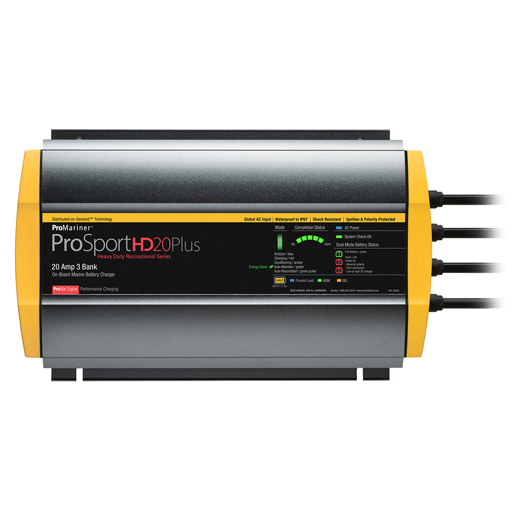 ProMariner 44029 ProMariner ProSportHD 20 Plus Global Gen 4 - 20 Amp - 3-Bank Battery Charger