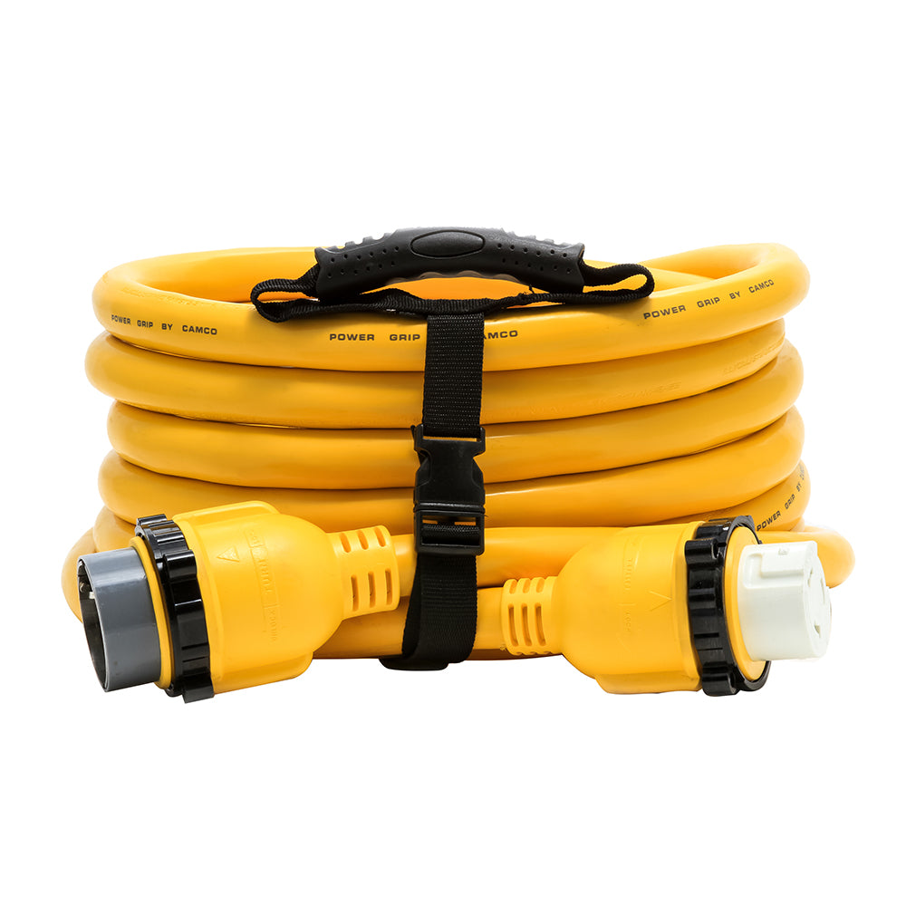 Camco 55621 Camco 50 Amp Power Grip Marine Extension Cord - 25' M-Locking/F-Locking Adapter