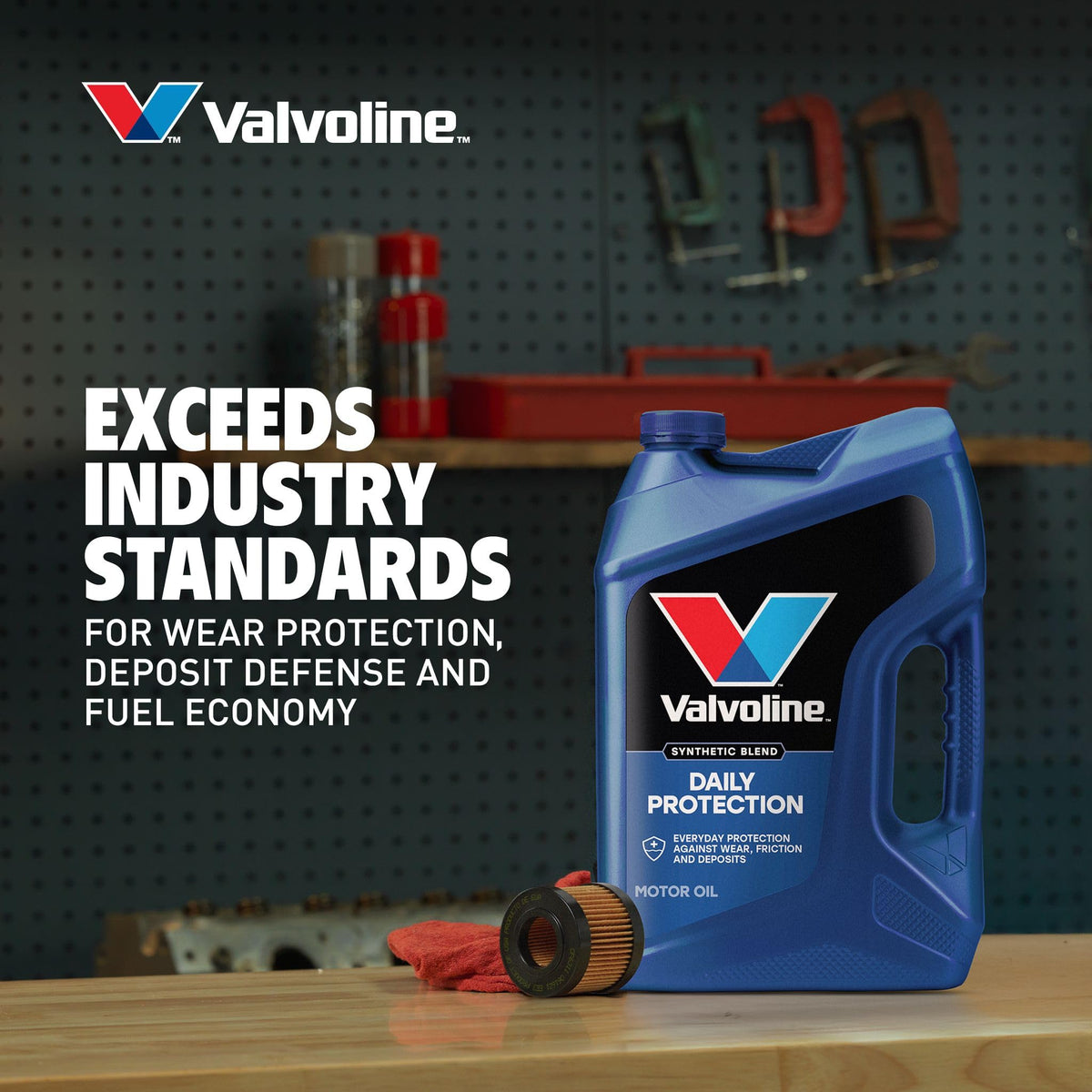 VALVOLINE 797578 Valvoline Daily Protection SAE 10W-30 Conventional Motor Oil 1 QT, Case of 6