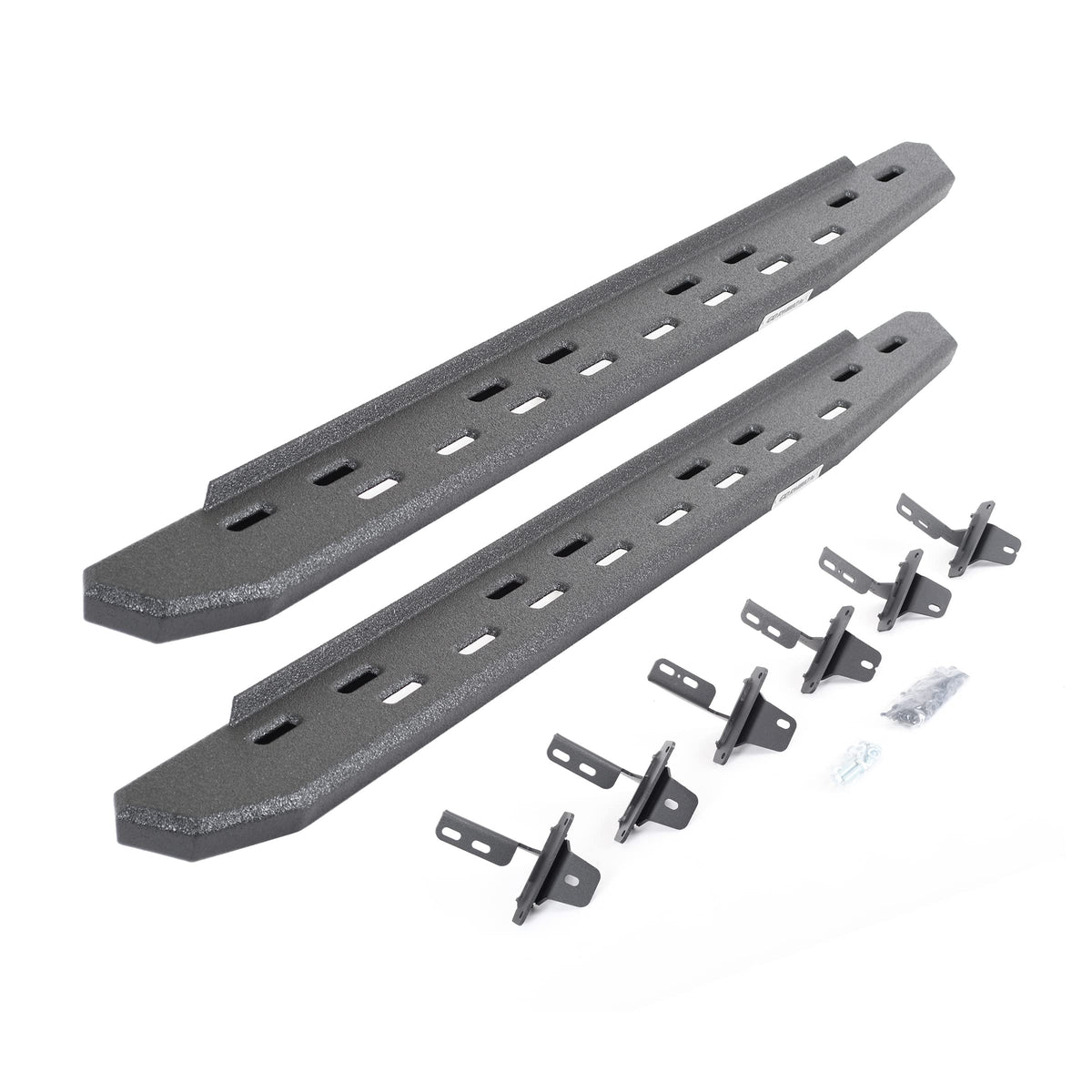 GO RHINO 69613157SPC RealTruck RB30 Slim Running Boards & Brackets | Galvanized Steel, Textured Black | 69613157SPC | Fits 2021-2026 Ford Bronco 2-Door (Excludes Bronco Sport)