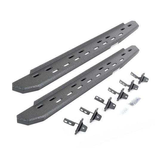 GO RHINO 69613157SPC RealTruck RB30 Slim Running Boards & Brackets | Galvanized Steel, Textured Black | 69613157SPC | Fits 2021-2026 Ford Bronco 2-Door (Excludes Bronco Sport)