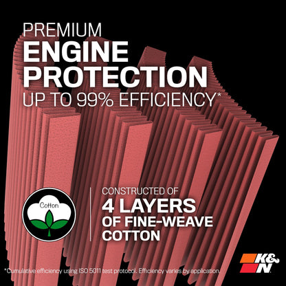 K&N FILTER RC-5000 K&N High-Flow Original Lifetime Universal Clamp-On Air Filter: High Performance, Washable, Replacement Engine Filter: Filter Height: 5.625 In, Flange Length: 0.875 In, Shape: Oval Straight, RC-5000