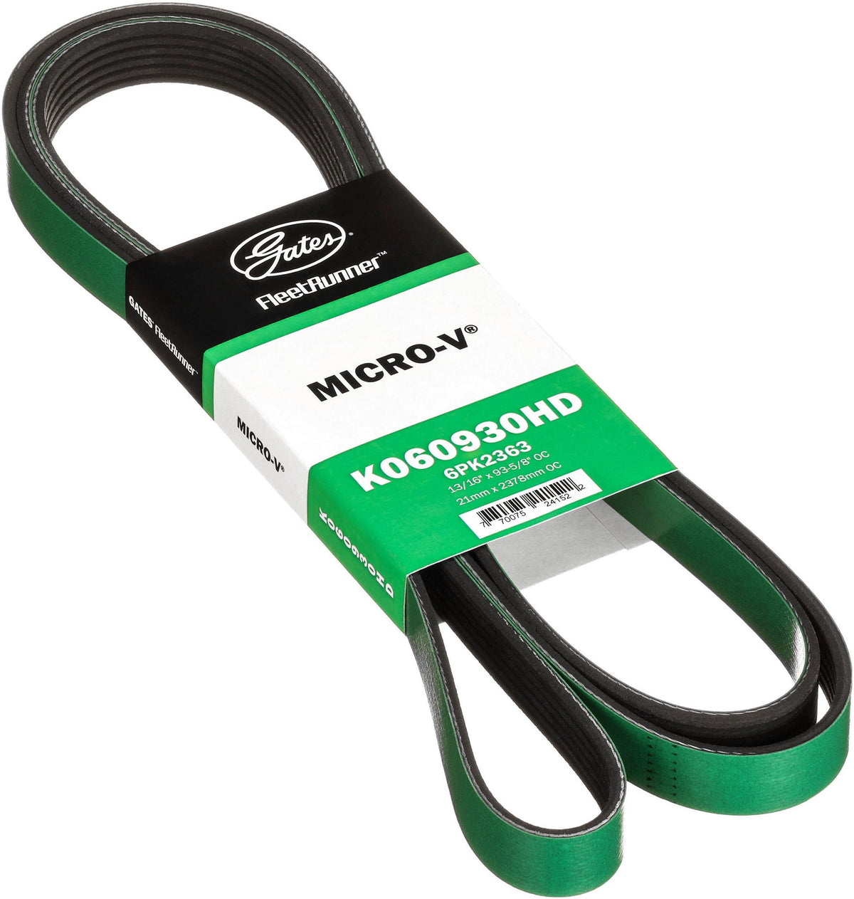 Gates K060930HD FleetRunner Micro-V Serpentine Drive Belt