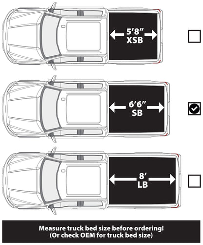 LEER 630170 LEER Latitude | Fits 2014-2018 GM Chevy Silverado/GMC Sierra with 6.6 FT Bed | Easy Install, Soft Tri-Fold Truck Bed Tonneau Cover
