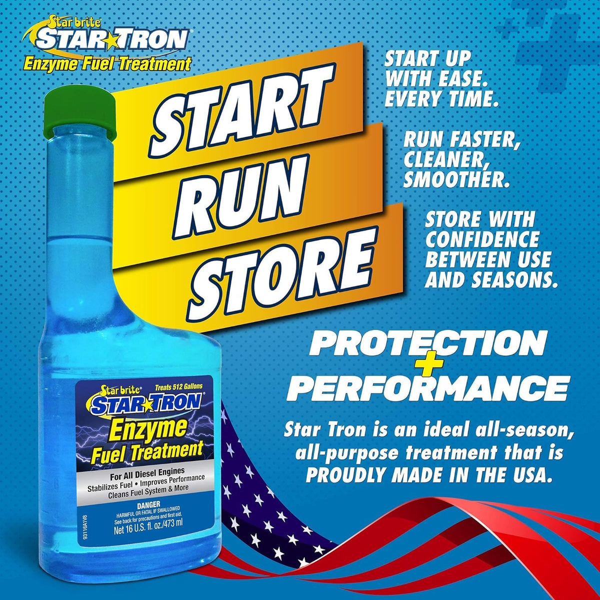 STAR BRITE 14408 STAR BRITE Star Tron Enzyme Fuel Treatment - Automotive Diesel Formula - 1 oz. Treats 16 Gallons - 8 OZ (14408)