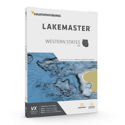 HUMMINBIRD 601009-1 Humminbird LakeMaster Western States V1 Map SD Card for Fish Finders