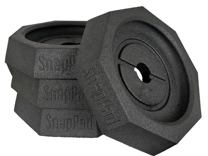 SNAPPAD PRSP4 SnapPad Prime (4-Pack) | Four-Point RV Leveling Blocks Featuring 10" Round Jack Feet | Adds 316% Additional Surface Area, 8.9 lbs. Per Pad & 13.25" Width | Must-Have Camper Leveling Blocks