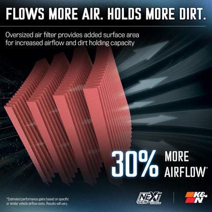K&N FILTER 70-3082 K&N NextGen Aluminum Cold Air Intake System: High-Flow Cotton Filter: Compatible with 2014-2020 CADILLAC/CHEVRLOET/GMC Escalade; Silverado 1500; Suburban; Tahoe; Sierra 1500; Yukon; Yukon XL; 70-3082
