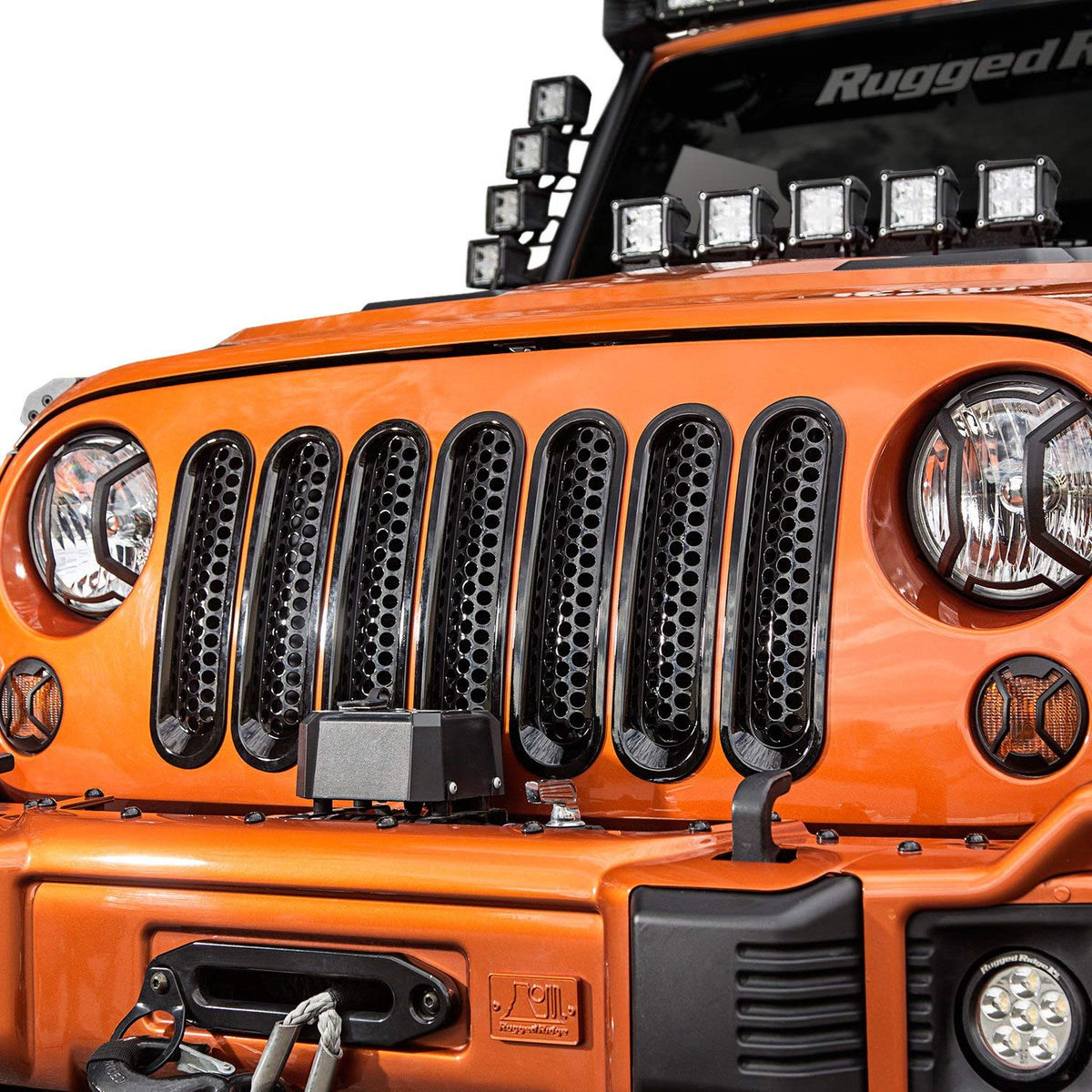 RUGGED RIDGE 11306.31 Rugged Ridge | Grille Insert Kit, Perforated, Black | 11306.31 | Fits 2007-2018 Jeep Wrangler JK