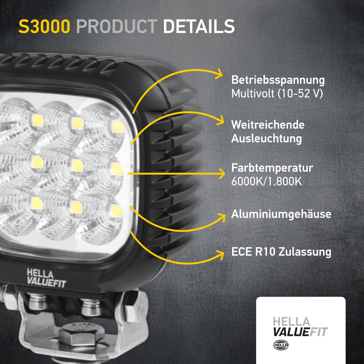 Hella 357109012 VALUEFIT 1GA 357 109-012 LED-Worklight