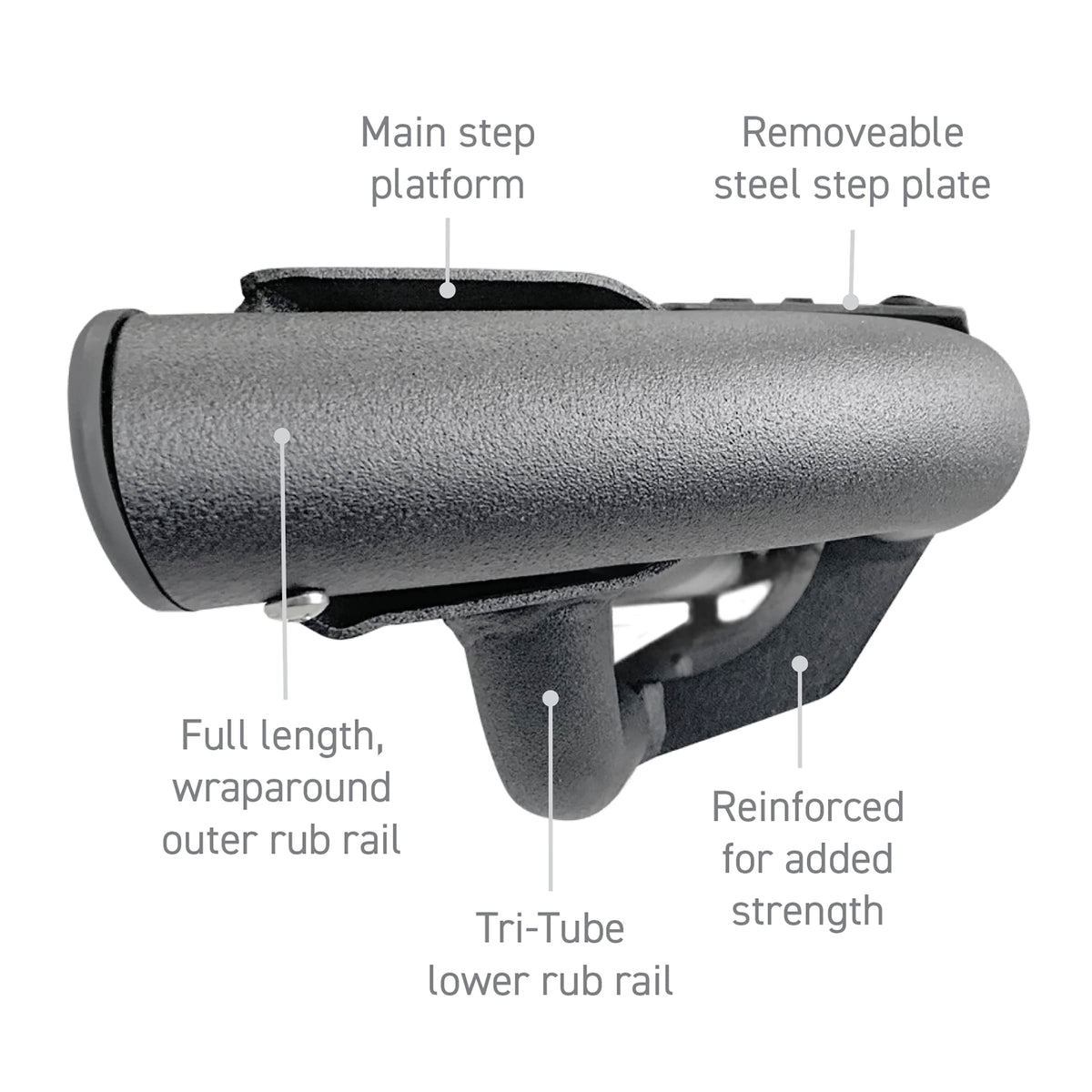 GO RHINO DT4435T Go Rhino Dominator Xtreme DT Sidesteps & Brackets | Mild Steel, Textured Black | DT4435T | Fits 2022-2024 Toyota Tundra Crew Max Pickup