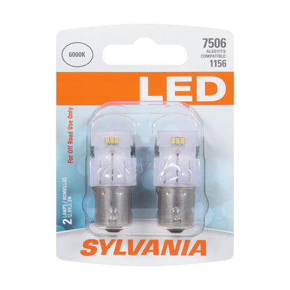 SYLVANIA 7506SL.BP2 SYLVANIA 7506 LED White Automotive Mini Bulb, 2 Bulbs