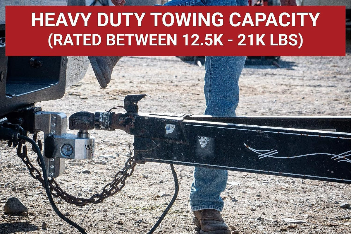 WEIGH SAFE WS4-2.5 Weigh Safe WS4-2.5 Adjustable Ball Mount with 4" Drop and 2.5" Shank, Aluminum
