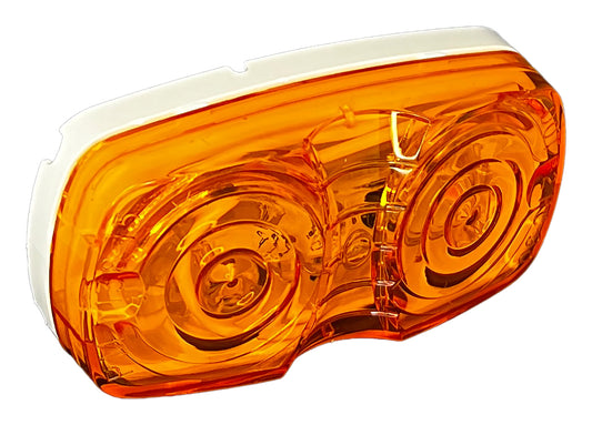 RV DESIGNER L911 RV Designer L911-4x 2 Amber Double Bulls-Eye LED Marker/Clearance Light