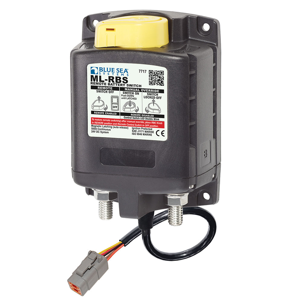 Blue Sea Systems 7717100 Blue Sea 7717100 ML-RBS Remote Battery Switch with Manual Control Auto Release &amp; Deutsch Connector - 24V