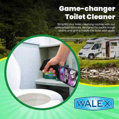 WALEX WALTB32 Walex Premium RV/Marine Toilet Bowl Cleaner - Naturally Derived Formula, Safe Plastic & Ceramic Toilets, Powerful Cleaning for Stains & Deposits, Septic Safe, Refreshing Lavender Fragrance, 32 oz